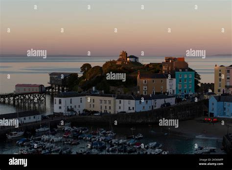 View over Tenby Harbour at Sunset, Tenby in West Wales Stock Photo - Alamy