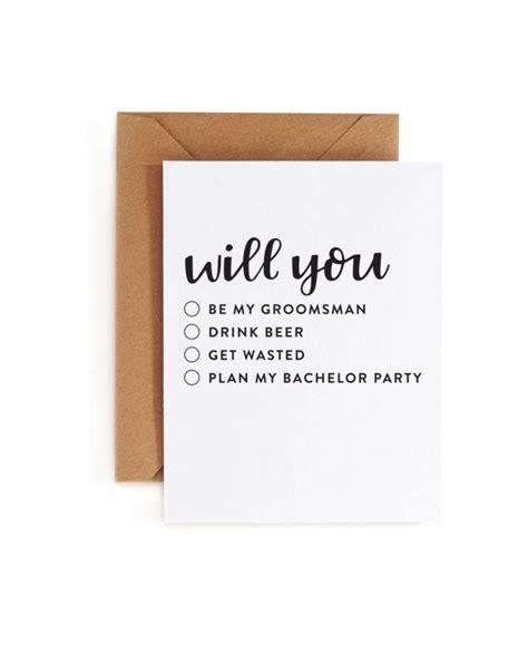 Will You Be My Groomsman Card Ways To Ask Groomsmen Funny Groomsmen