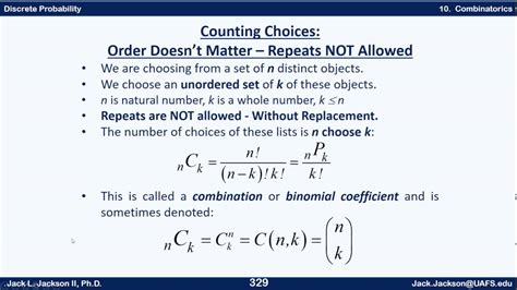 Statistics 21041 Combination Order Doesnt Matter Repeats Not