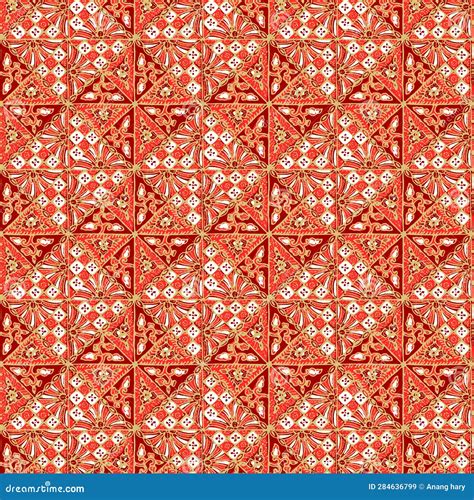 A Tradisional Indonesia Batik Pattern Stock Illustration Illustration