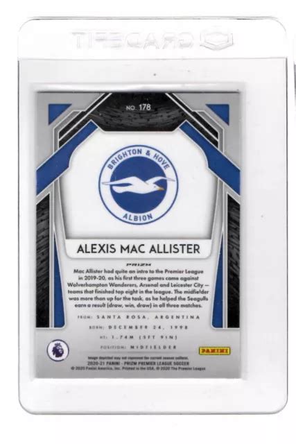 Alexis Mac Allister Panini Prizm Epl Argent Prizm Rc Eur