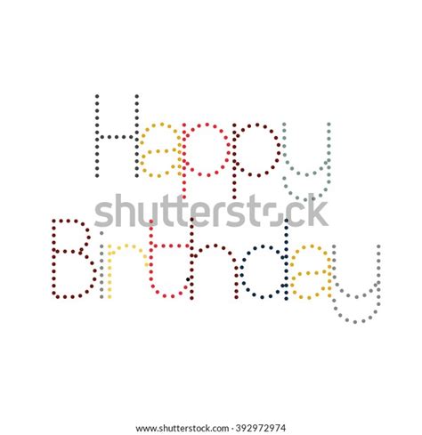 Happy Birthday Paper Sign Over Confetti Stock Vector Royalty Free