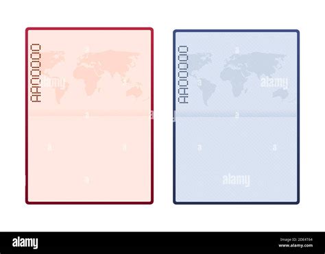 Blank Open Passport Template International Passport With Sample