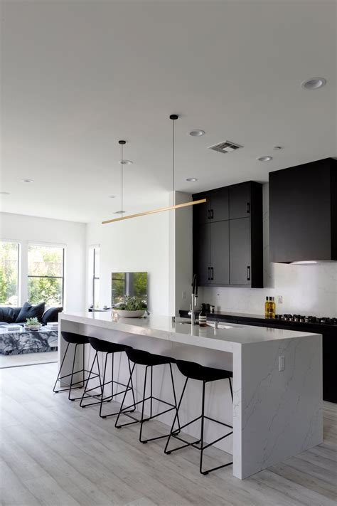 A Monochrome And Minimalist Masterpiece In Culver City Kitchen Room