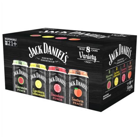 Jack Daniels Country Cocktails Flavored Hard Beverage Variety Pack 8 Cans 16 Fl Oz Kroger