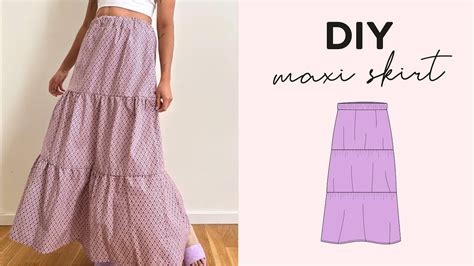 Gathered Maxi Skirt Sewing Pattern Chungeloisa