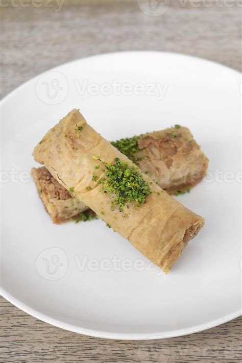 Fresh Homemade Baklava Middle Eastern Sweet Dessert Food Pastry Cakes