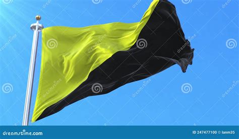 Anarcho Capitalism Flag. Loop Stock Footage - Video of icon, capitalist ...