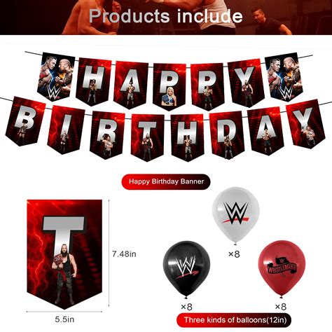 Pcs Wwe Boxing Match Birthday Party Supplies Boxing Match Birthday