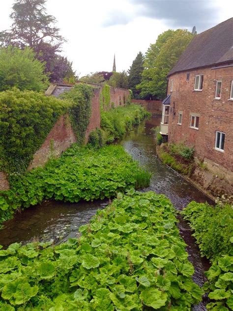 River Running Through A Town Stock Image Image Of Urban Current