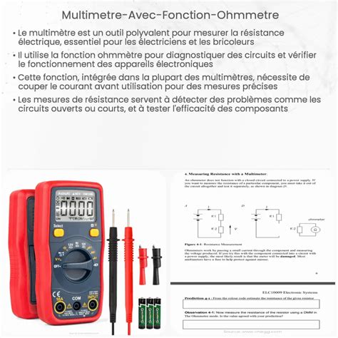 Utiliser un multimètre pour mesurer le courant la tension et la résistance