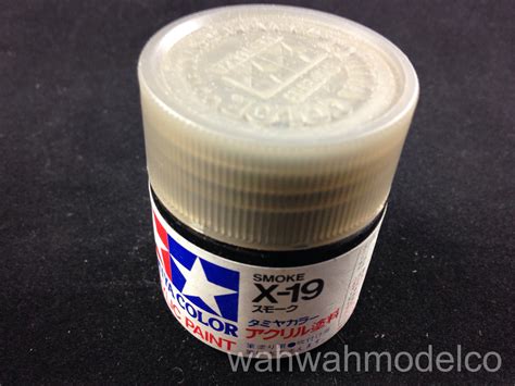 Tamiya 81019 Acrylic X 19 Smoke 23ml Bottle Wah Wah Model Shop