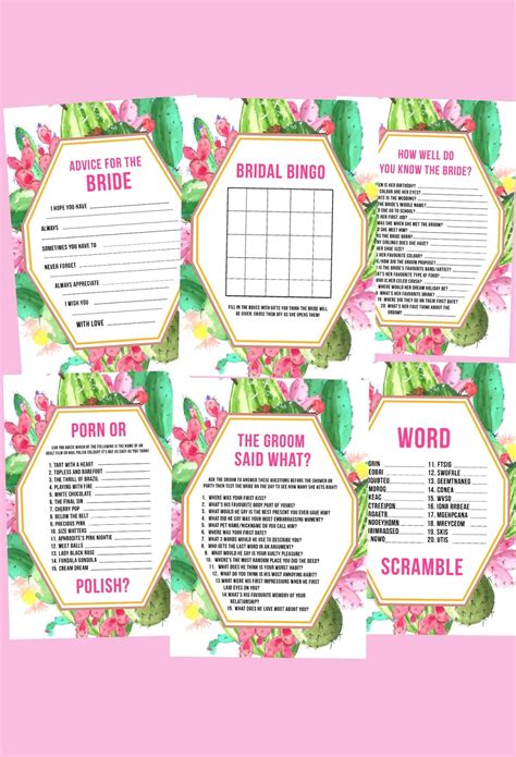 Free Bachelorette Party Games Printable