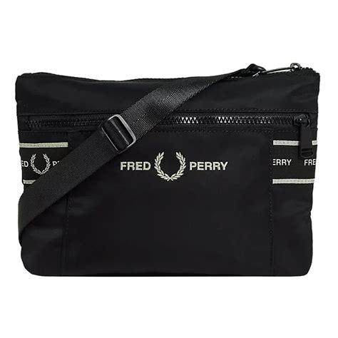 Fred Perry Grapic Tape Sacoche Bag Black HHV