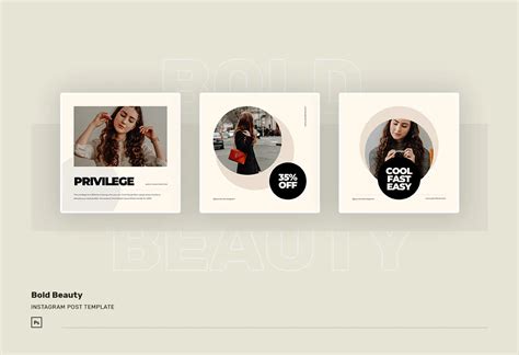 Bold Beauty Instagram Post Canva Design Templates Peterdraw Studio