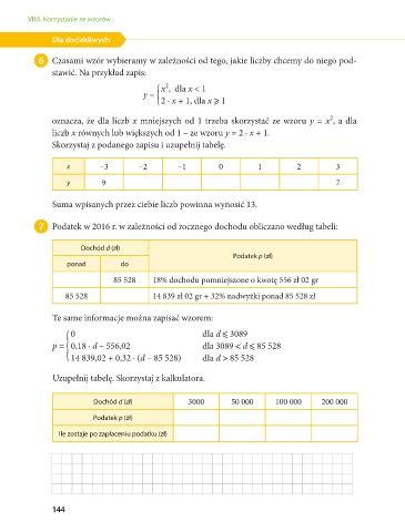 Page 3 Matematyka z kluczem klasa 6 semestr 2 Korzystanie ze wzorów