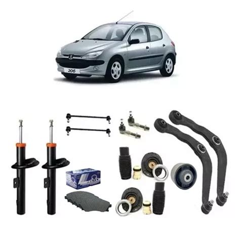 Kit Suspensão Amortecedor Coxim Bieleta Peugeot 206 207 Parcelamento