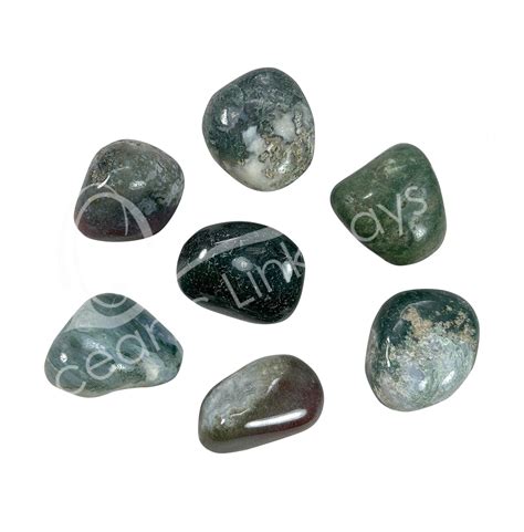 Green Moss Agate Tumbled Stones Oceanic Linkways Inc In Nj