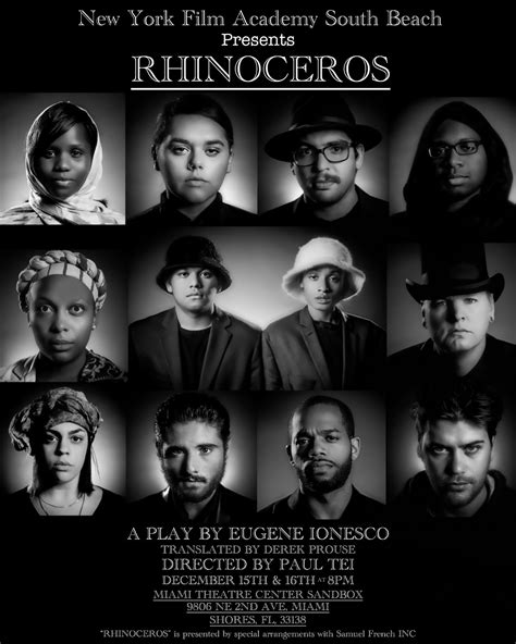 Ionesco's "Rhinoceros" Produced by New York Film Academy South Beach at ...