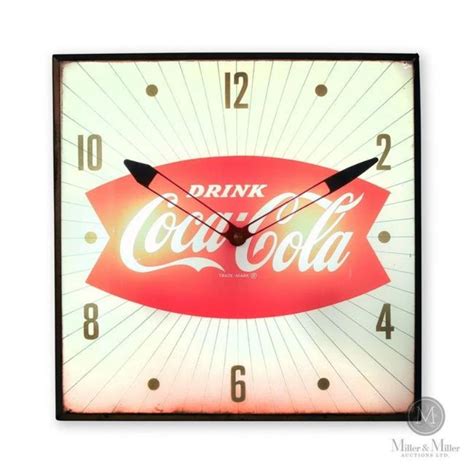 Coca Cola Fishtail Lighted Clock Clockprices