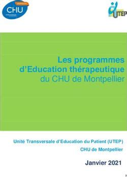 Les programmes d Education thérapeutique du CHU de Montpellier