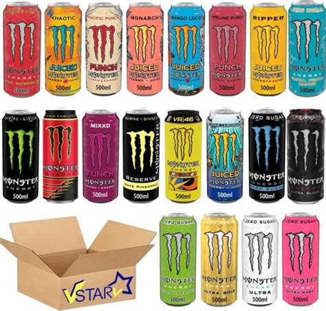 Monster Energy Drink Variety Pack Flavors 500ml Cans £1399 Picclick Uk