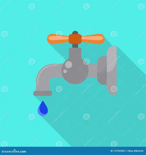 Icono Del Golpecito De Agua Del Descenso Estilo Plano Ilustración del