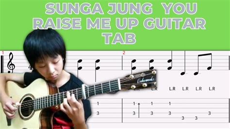 Sungha Jung You Raise Me Up Fingerstyle Guitar Tab Youtube