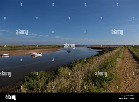 Norfolk Coastal Path From Burnham Overy Staithe Stock Photo Alamy