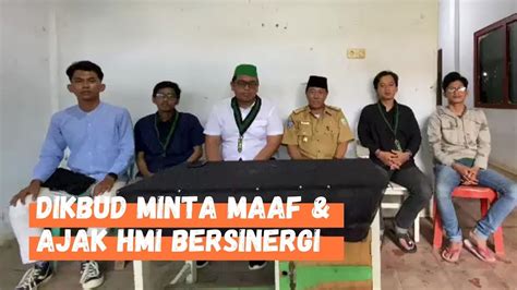 Dikbud Minta Maaf Dan Ajak Hmi Bersinergi Majukan Pendidikan Di