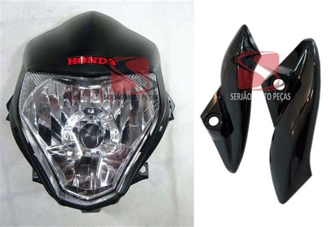 Kit Farol Cb300 Carenagem Lateral Preta Frontal Farol Original Honda