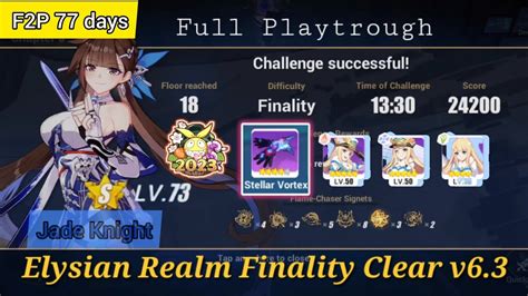 Jade Knight Finality Clear With 77 Days F2P Account Honkai Impact