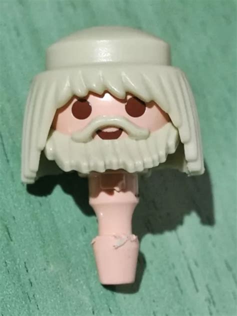 PLAYMOBIL TÊTE PERRUQUE Cheveux Barbe Grise Vikings Romains Pirates