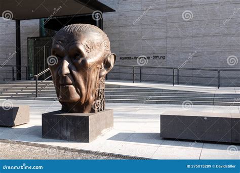 Monument To Konrad Adenauer At Konrad Adenauer Foundation In Berlin