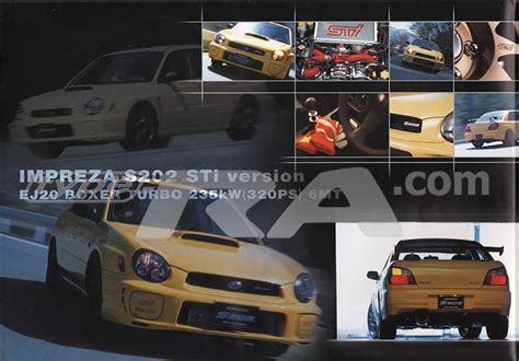 Impreza S202 Sti Version Brochure Impreza Wrx Owners Club