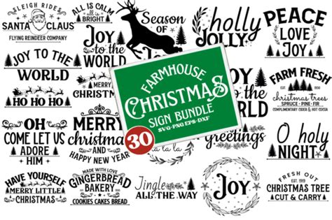 Farmhouse Christmas Sign Svg Bundle Graphic By CraftArt Creative Fabrica