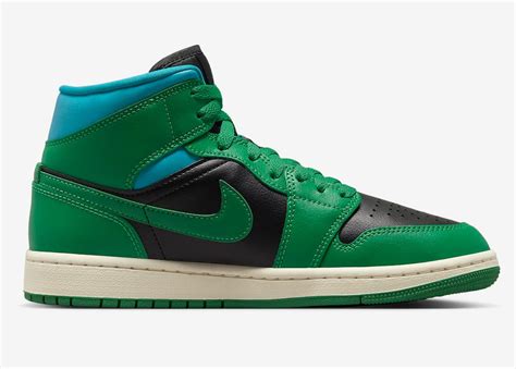 Air Jordan 1 Mid WMNS Lucky Green Aquatone BQ6472 033 Release Date