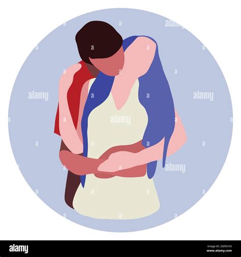 Lovers Kissing Illustration Stock Vector Image And Art Alamy