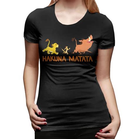 Hakuna Matata T Shirt Hakuna Matata T Shirt Short Sleeve XL Women tshirt Casual O Neck Green ...