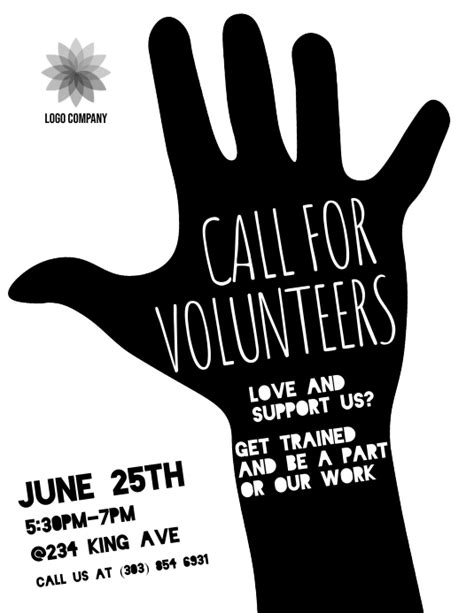 Copy Of Call For Volunteers Flyer Postermywall