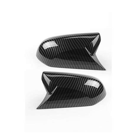 X Carbon Fiber Style Ox Horn Rear View Mirror Cover Trim For Toyota