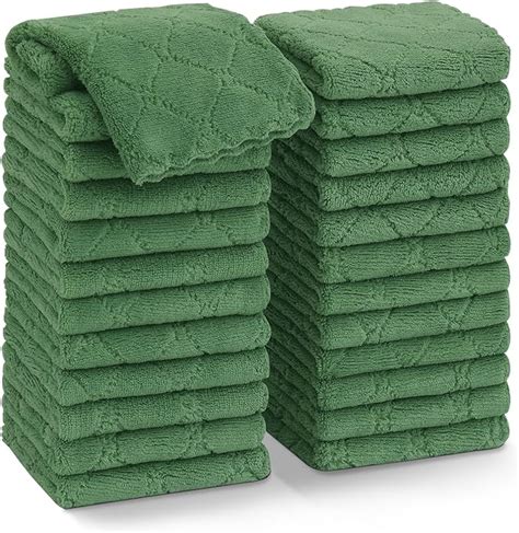 Amazon Homaxy 24 Pack Kitchen Dish Cloths 10 X 10 Inches Grass