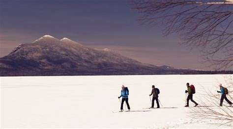 Nordic skiing on the Maine Huts and Trails trail. http://www.mainehuts ...