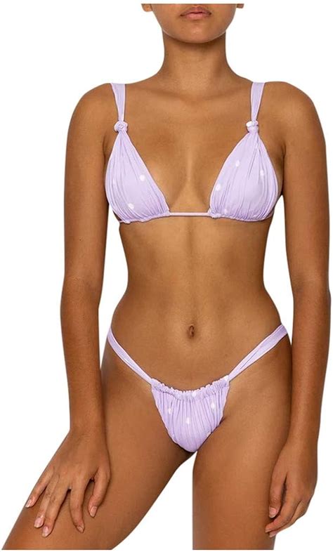 Lopily Extrem Bikini Set Damen Gepunktete Triangel Bikinis Mit String