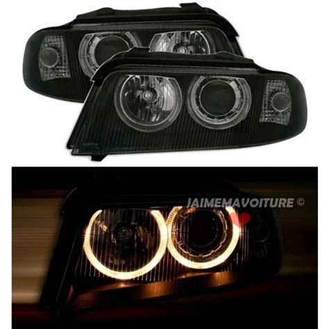 Phares Avants Angel Eyes Pour Audi A Noir