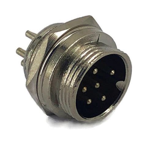 6 Pins Male Circular Connector 16mm Gx16