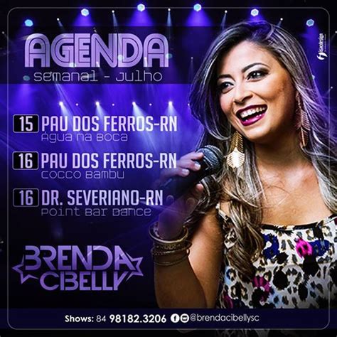 Ronieventos O Blog Do Ronivon Agenda Semanal Da Cantora Brenda Cibelly