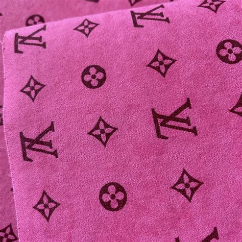 Louis Vuitton Suede Fabric By The Yard Has Fuschia Pink Soft Surface It Is Canvas Width Of