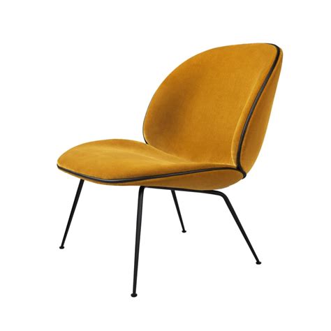 Gubi Beetle Lounge Sessel Samt Gestell Schwarz 1960 Chairs Chair