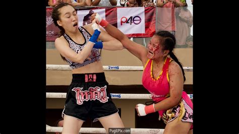 Brutal Rounds Of Bare Knuckle Boxing Women At Bkb Thailand Youtube